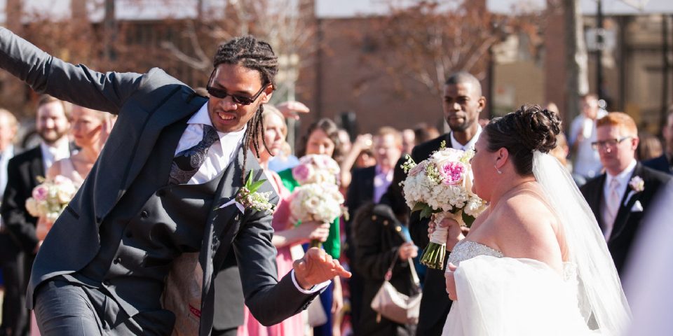 Image That Showing A Candid Moment of a Wedding Event.